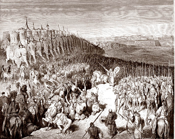 GIUDA MACCABEO DINNANZI ALLESERCITO DI NICANORE maccabei II , 15,21
